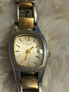 Fossil  Two-Tone Silver and Gold Women's Bracelet Watch